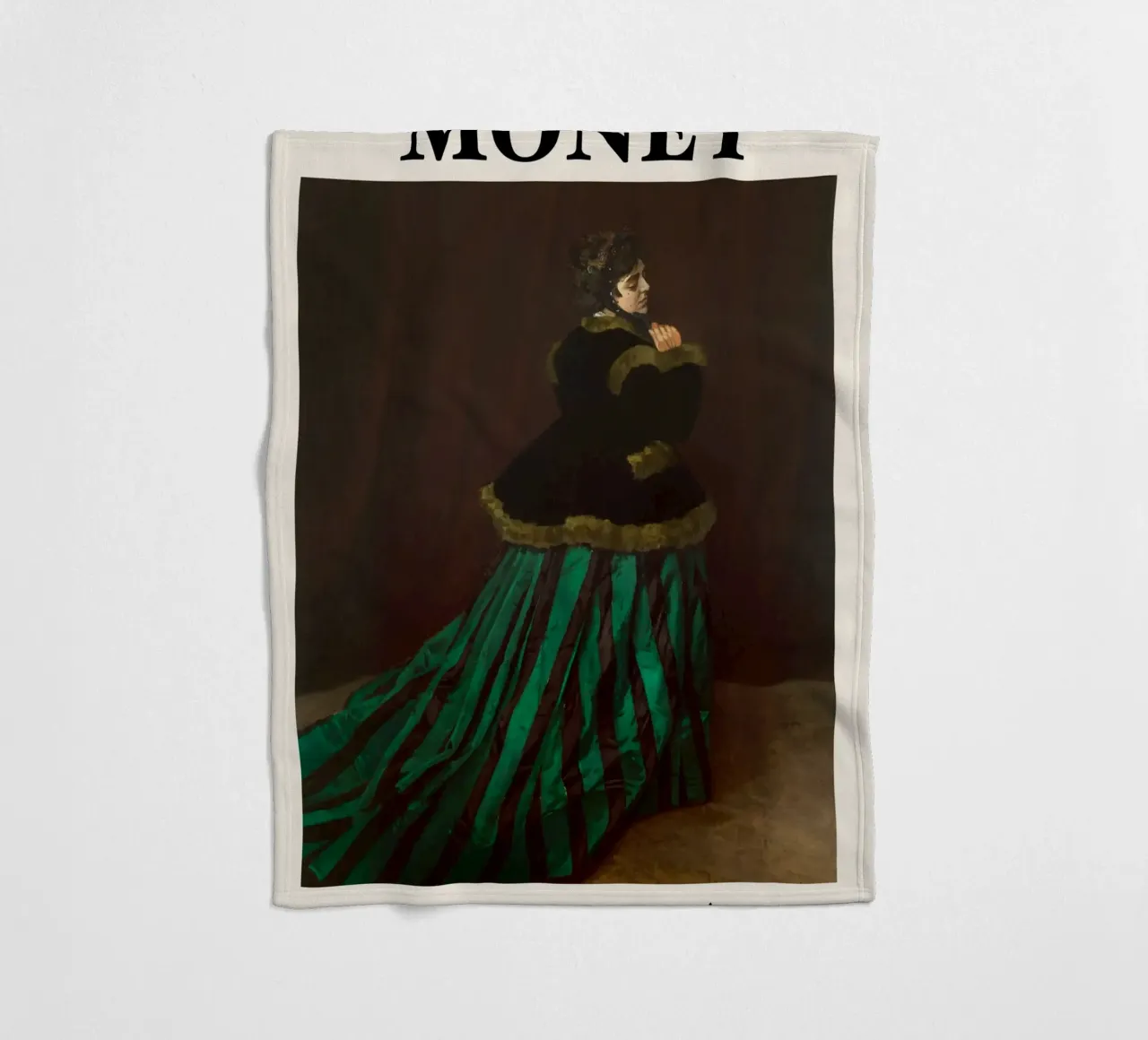 Claude Monet - Camille (La donna in abito verde) Impres coperta in pile da NorwesClub