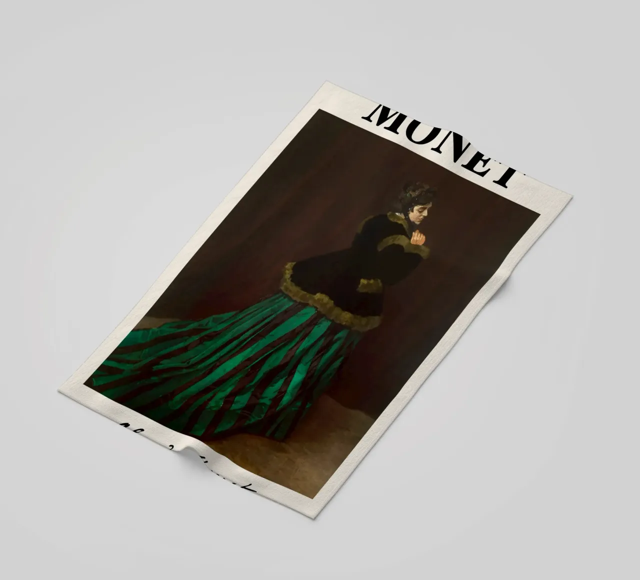 Claude Monet - Camille (Die Frau im grünen Kleid) Impres Strandtuch von NorwesClub