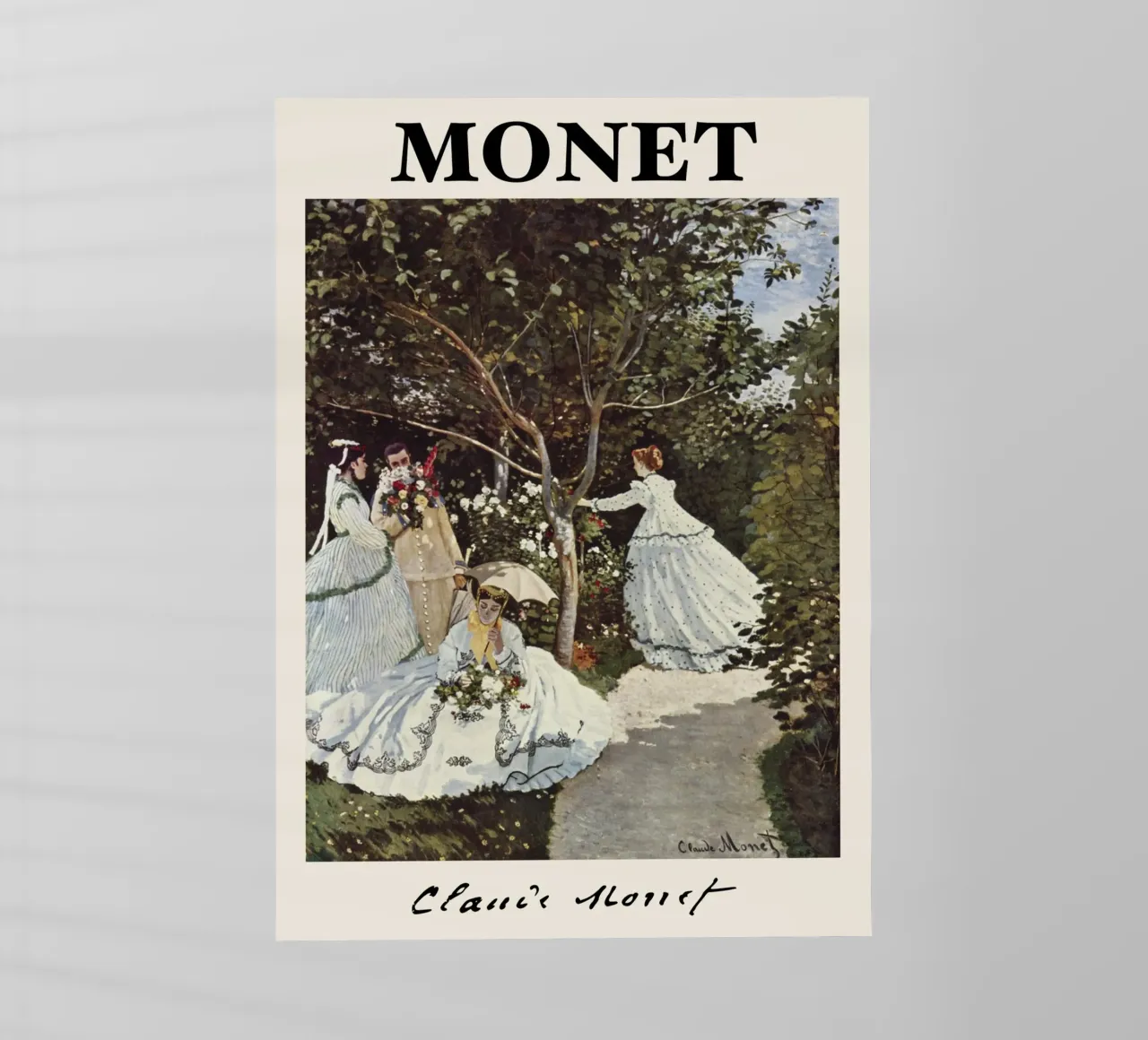Claude Monet - Donne in giardino: Il maestro impressionista pellicola backlit da NorwesClub