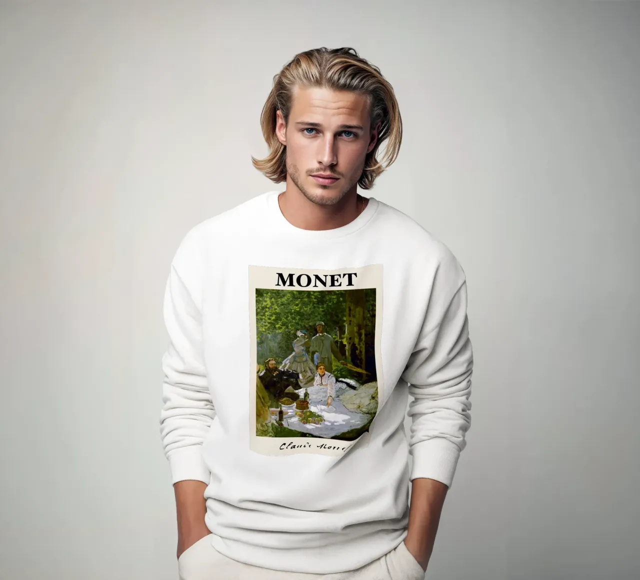 Claude Monet - Il pranzo sull'erba: maestro impressionista felpa da NorwesClub