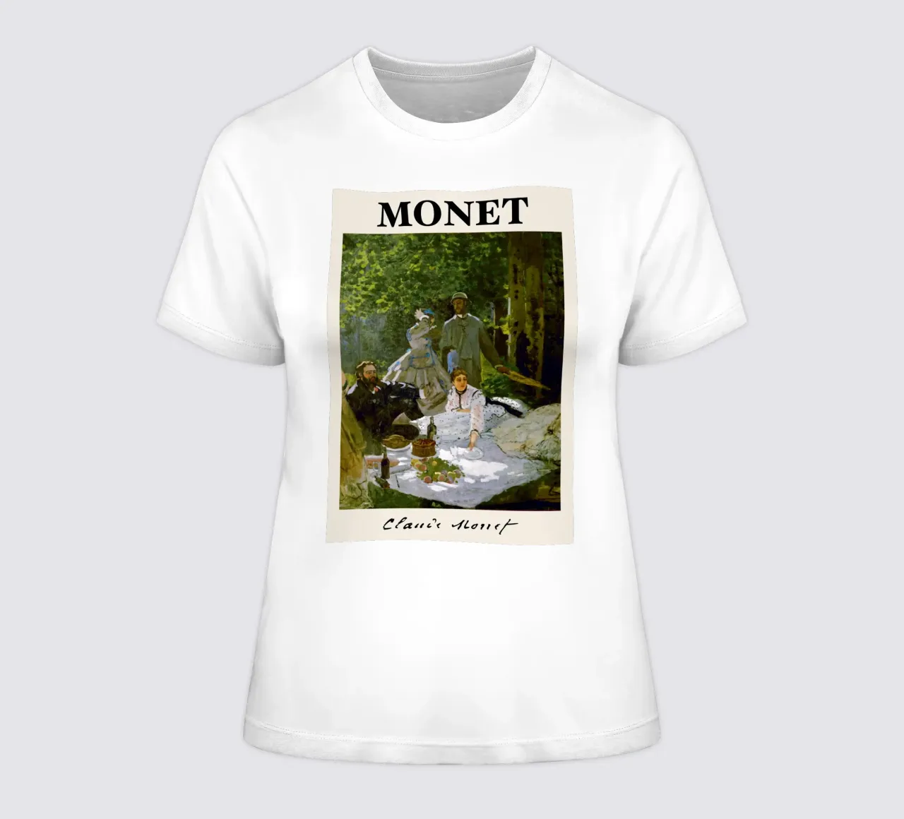 Claude Monet - Das Frühstück im Gras: Impressionist Master Frauen T-Shirt von NorwesClub