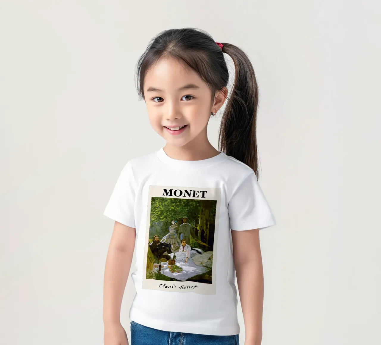 Claude Monet - Das Frühstück im Gras: Impressionist Master Kinder T-Shirt von NorwesClub