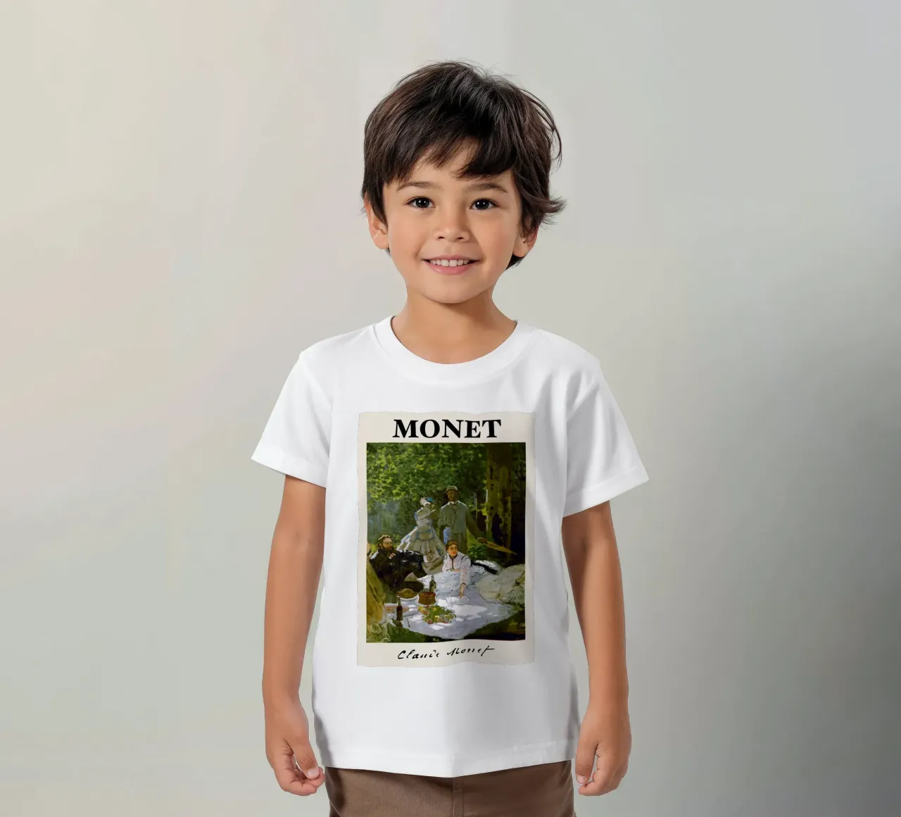 Claude Monet - Das Frühstück im Gras: Impressionist Master Kinder T-Shirt von NorwesClub