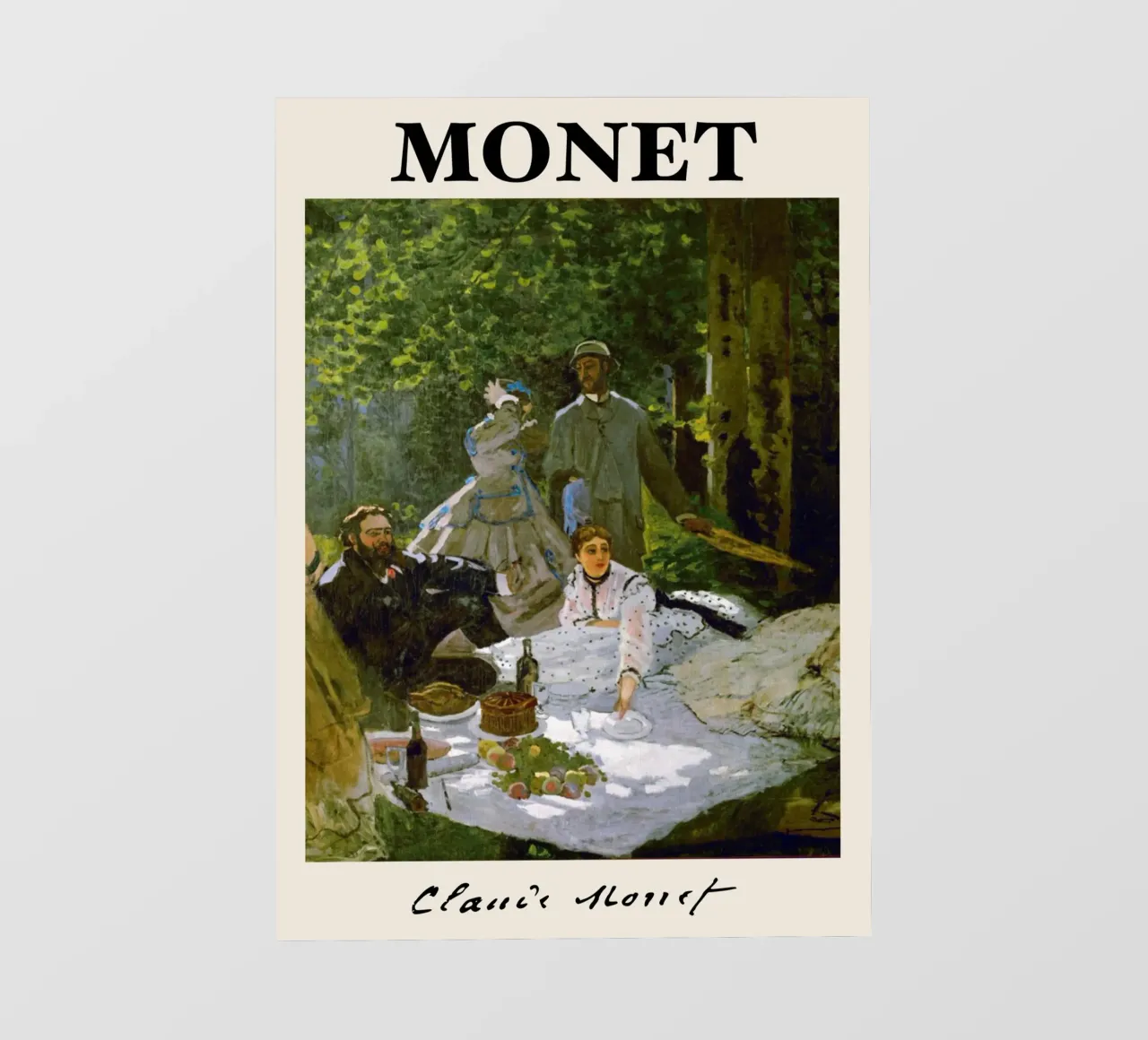 Claude Monet - Il pranzo sull'erba: maestro impressionista pellicola backlit da NorwesClub