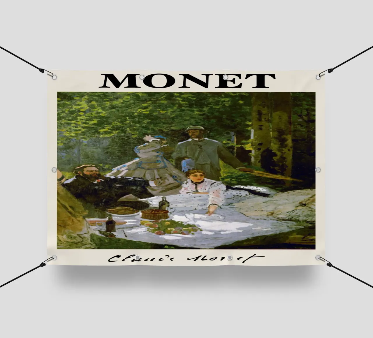 Claude Monet - Il pranzo sull'erba: maestro impressionista telo in pvc da NorwesClub