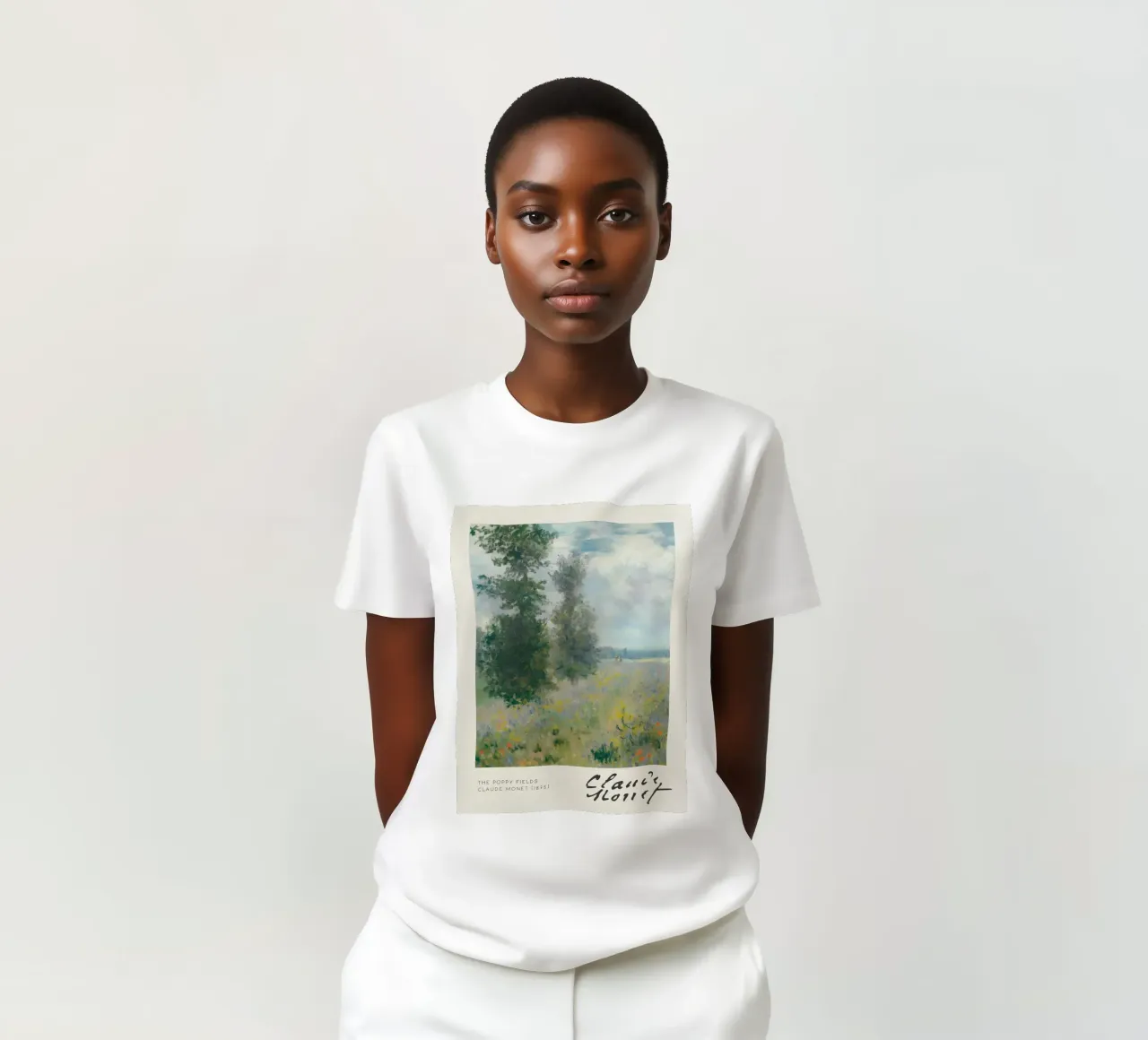 Claude Monet - The Poppy Fields (Argenteuil) Impressionist A t-shirt by NorwesClub