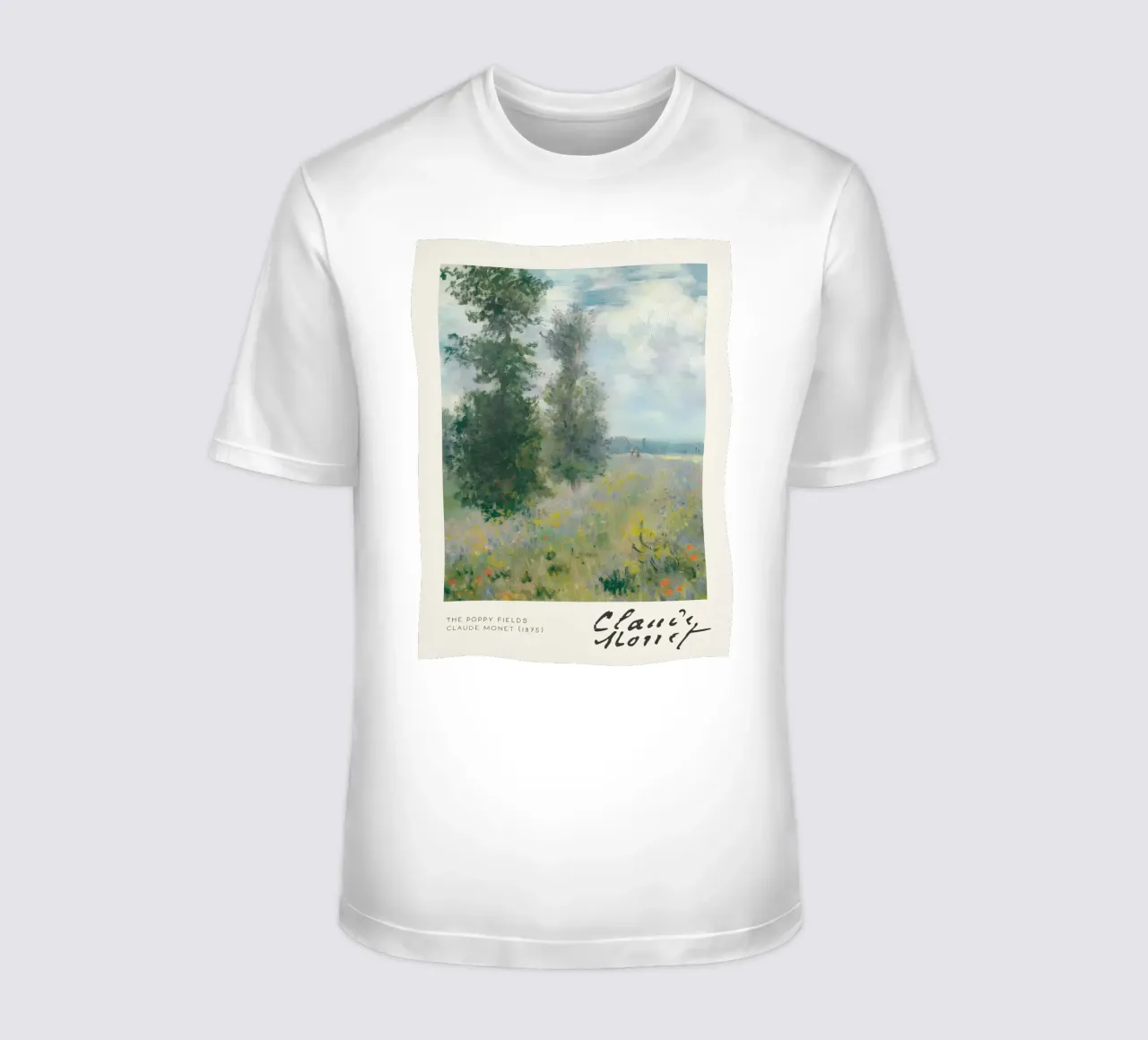Claude Monet - The Poppy Fields (Argenteuil) Impressionist A t-shirt by NorwesClub