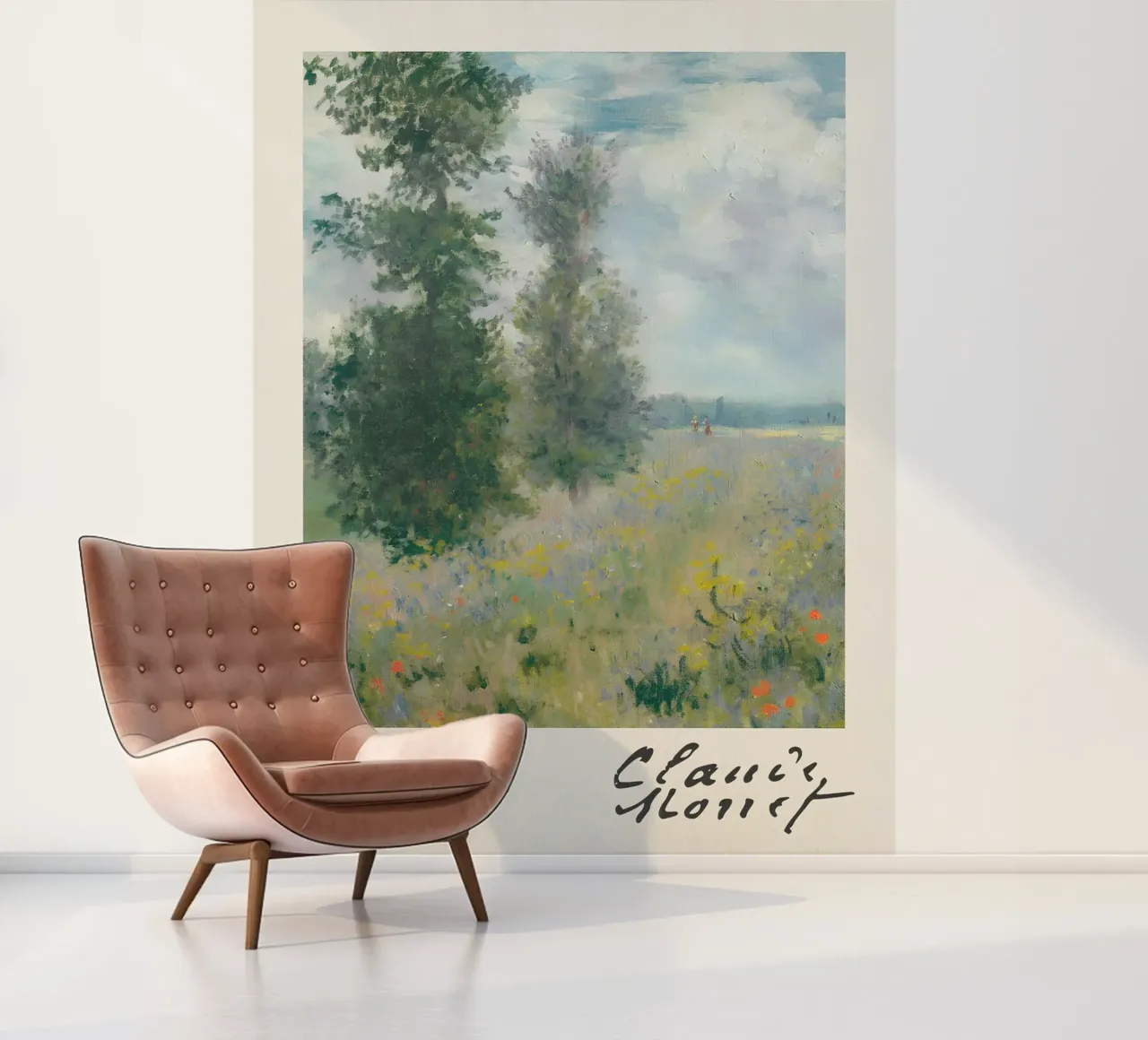 Claude Monet - The Poppy Fields (Argenteuil) Impressionist A photo wallpaper by NorwesClub