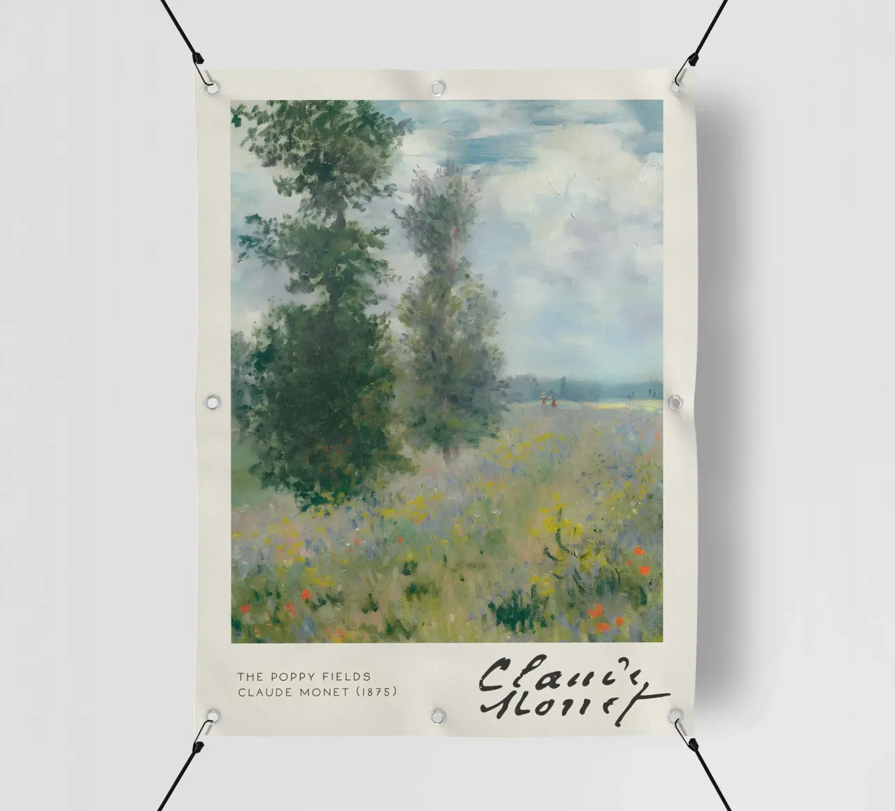 Claude Monet - I campi di papaveri (Argenteuil) Impressionista A telo in pvc da NorwesClub