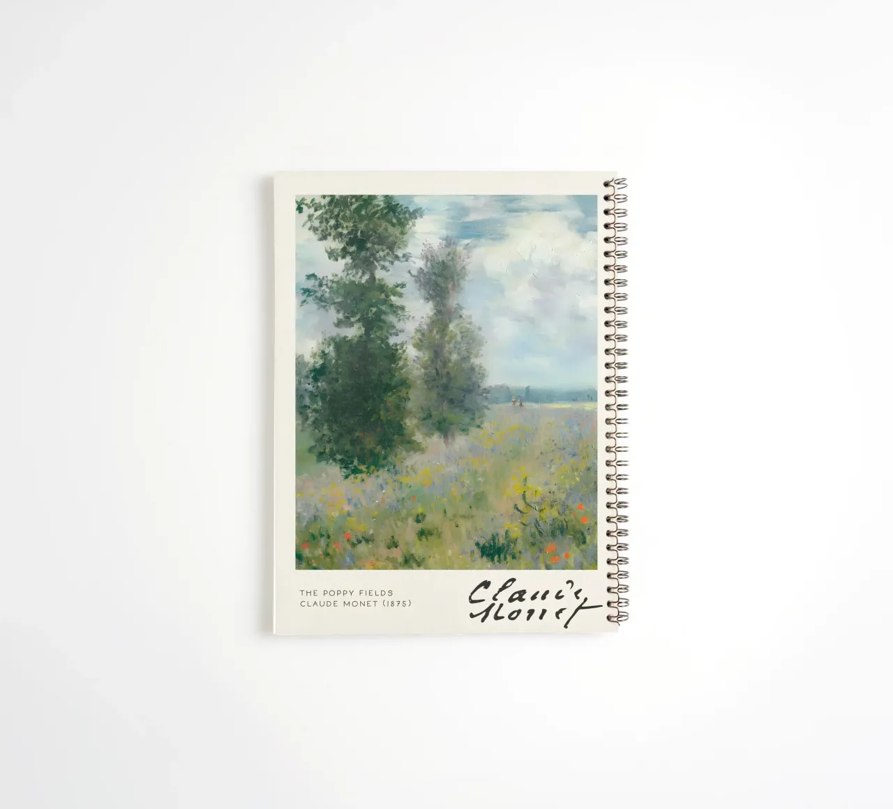 Claude Monet - The Poppy Fields (Argenteuil) Impressionist A spiral notebook by NorwesClub
