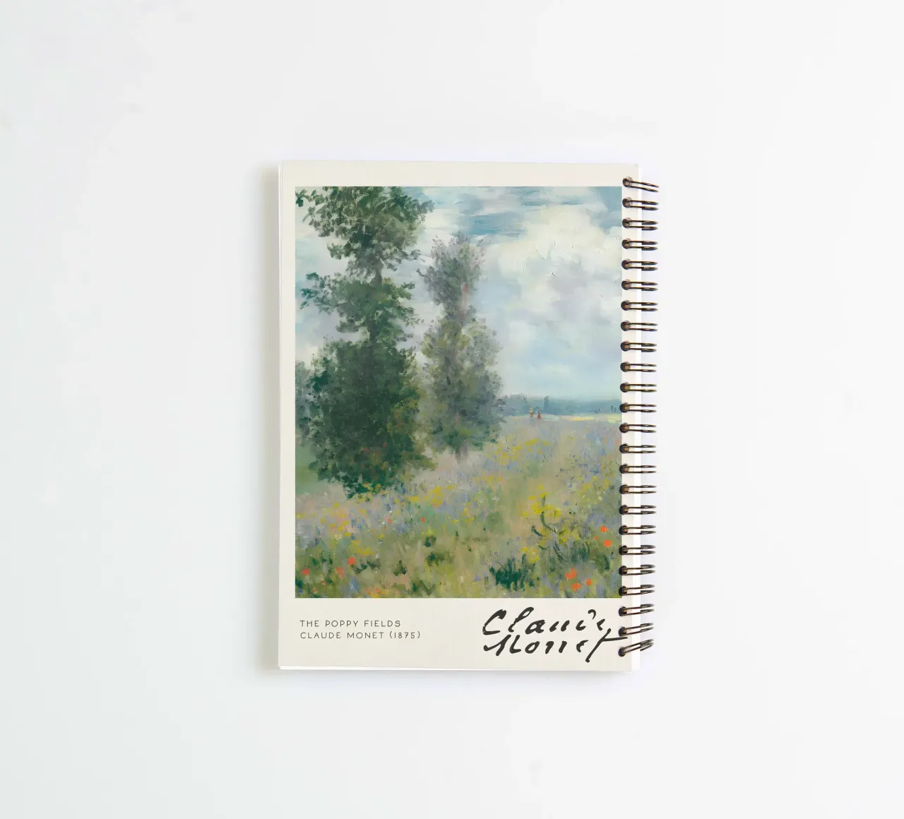 Claude Monet - The Poppy Fields (Argenteuil) Impressionist A spiral notebook by NorwesClub