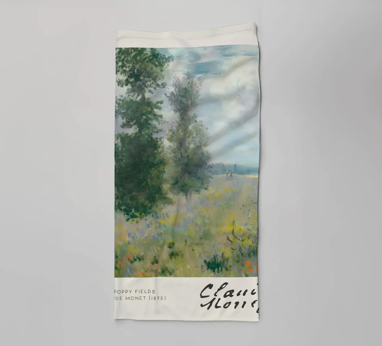 Claude Monet - Die Mohnfelder (Argenteuil) Impressionist A Handtuch von NorwesClub
