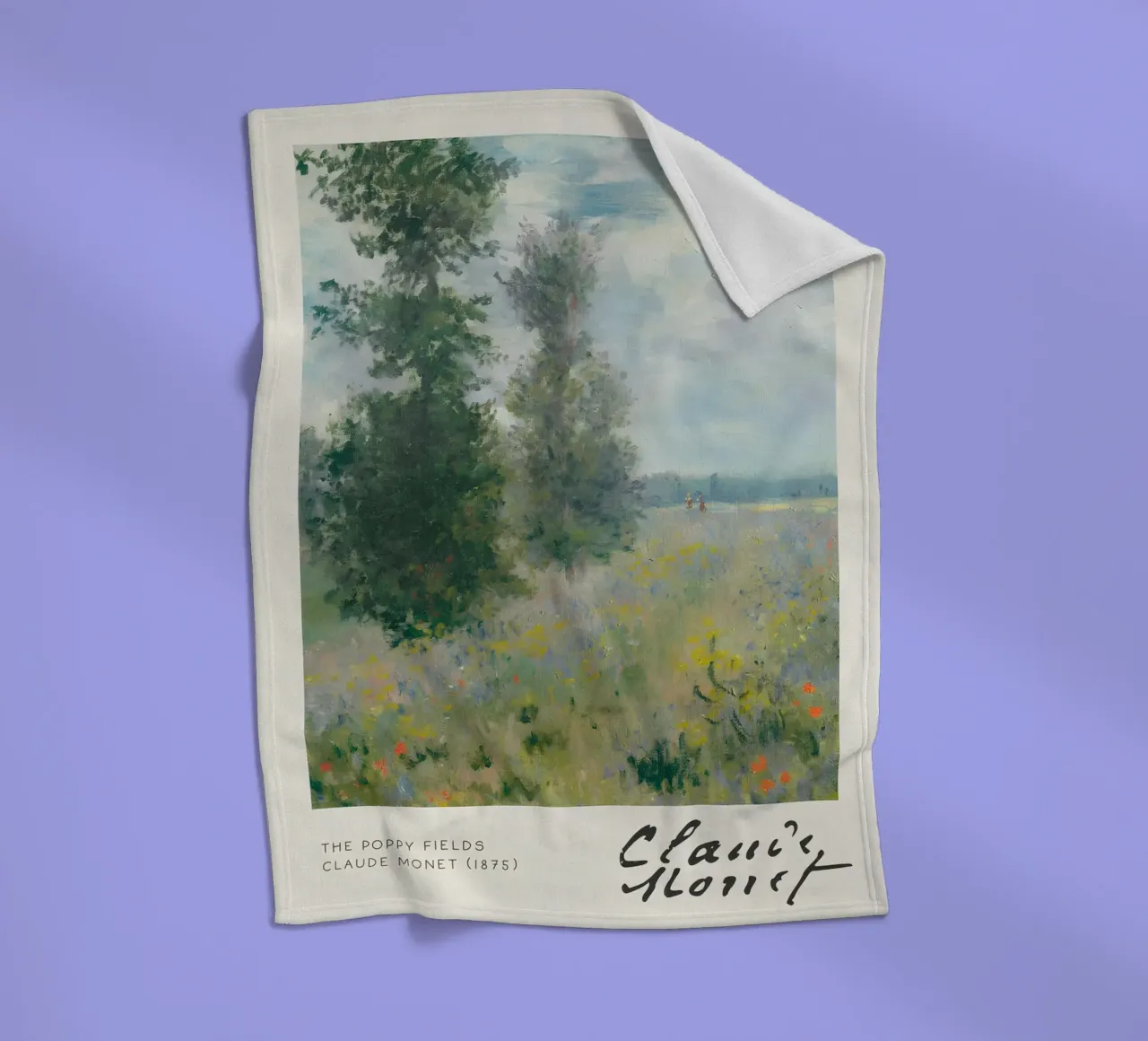 Claude Monet - The Poppy Fields (Argenteuil) Impressionist A fleece blanket by NorwesClub