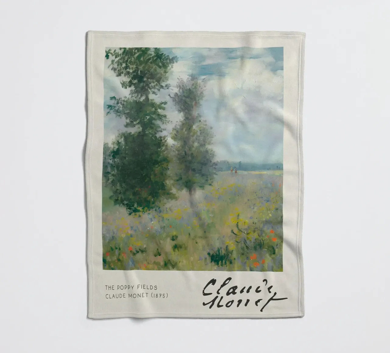 Claude Monet - The Poppy Fields (Argenteuil) Impressionist A fleece blanket by NorwesClub