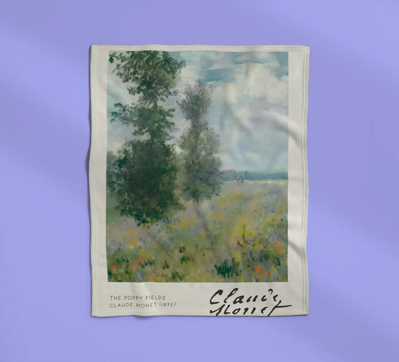 Claude Monet - The Poppy Fields (Argenteuil) Impressionist A fleece blanket by NorwesClub