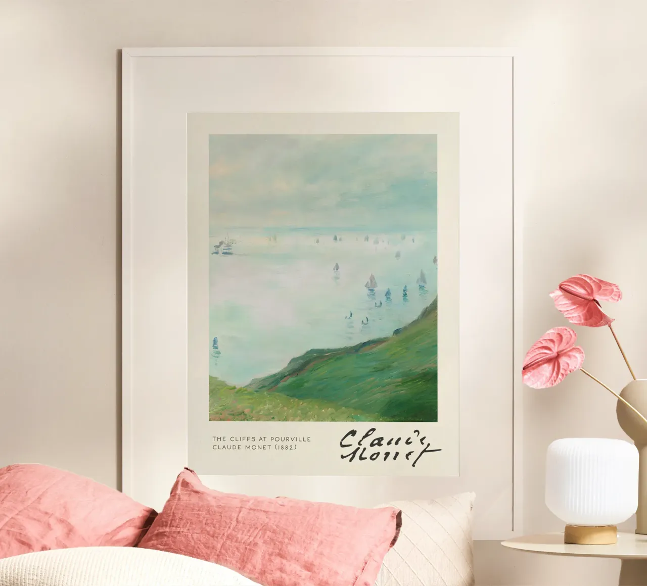 Claude Monet - The Cliffs at Pourville: Impressionist Seasca hahnemühle by NorwesClub