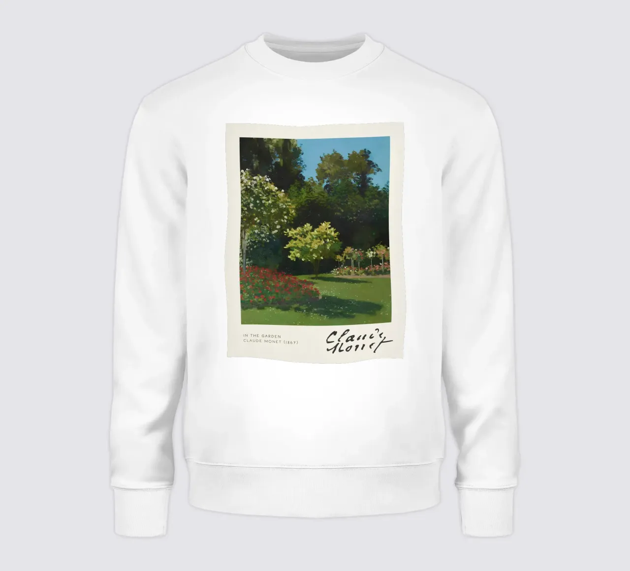 Claude Monet - Nel giardino (1867): Impressionismo floreale felpa da NorwesClub