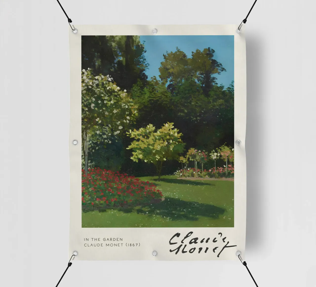 Claude Monet - Nel giardino (1867): Impressionismo floreale telo in pvc da NorwesClub