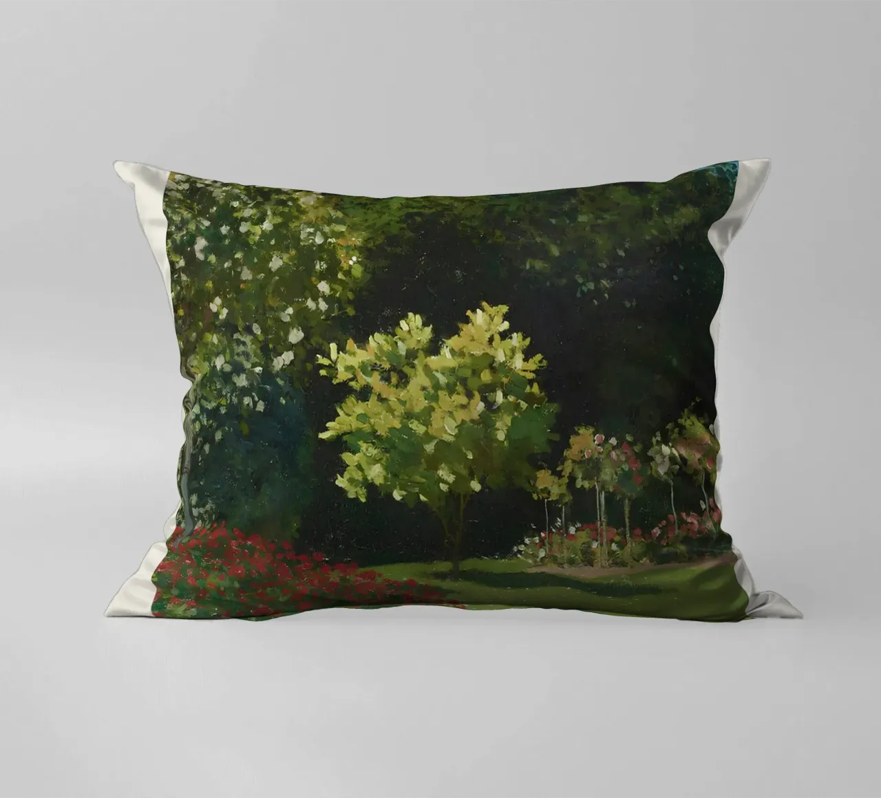 Claude Monet - Nel giardino (1867): Impressionismo floreale cuscino da NorwesClub