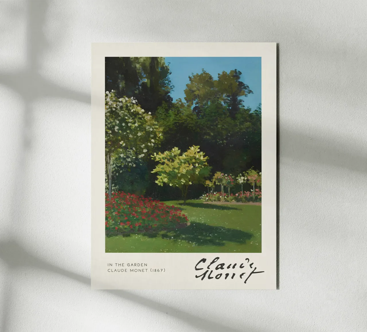 Claude Monet - Nel giardino (1867): Impressionismo floreale alluminio dibond da NorwesClub