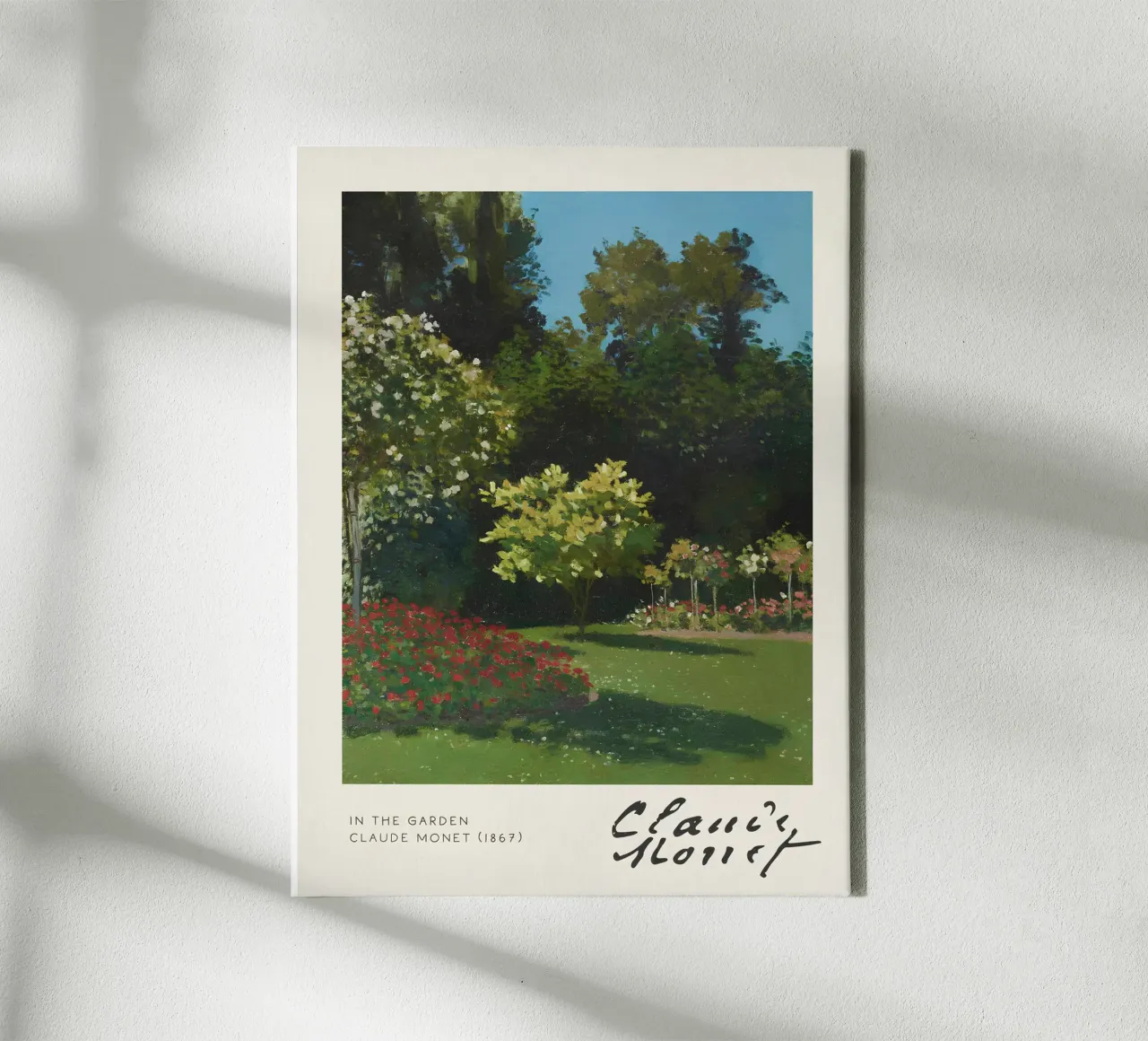 Claude Monet - Im Garten (1867): Impressionistischer Blumenschmuck Leinwand von NorwesClub