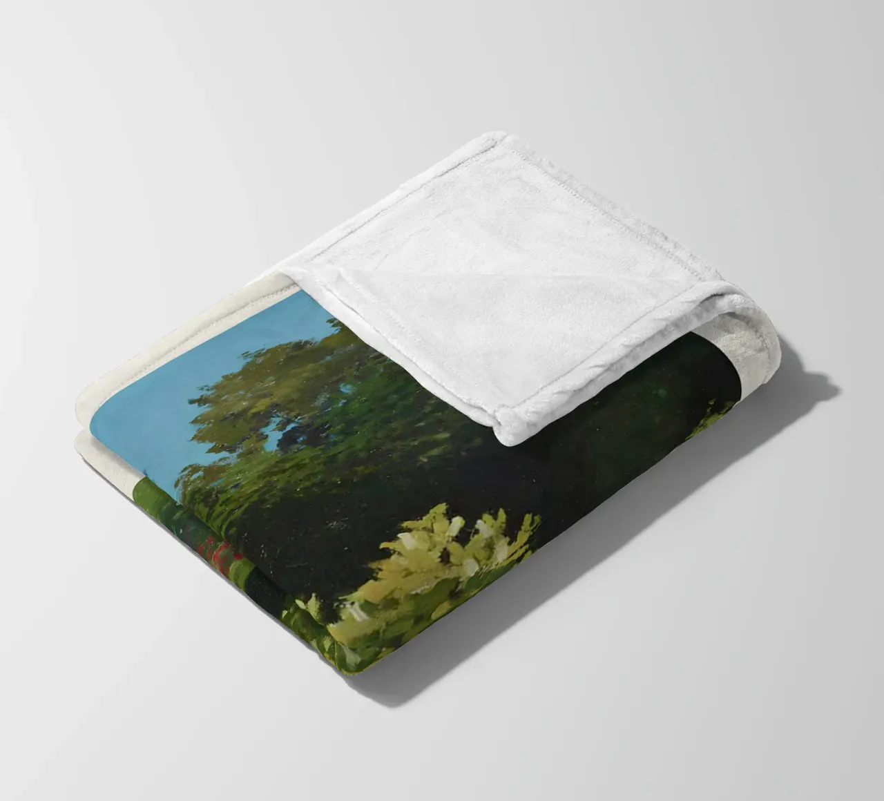Claude Monet - Nel giardino (1867): Impressionismo floreale coperta in pile da NorwesClub