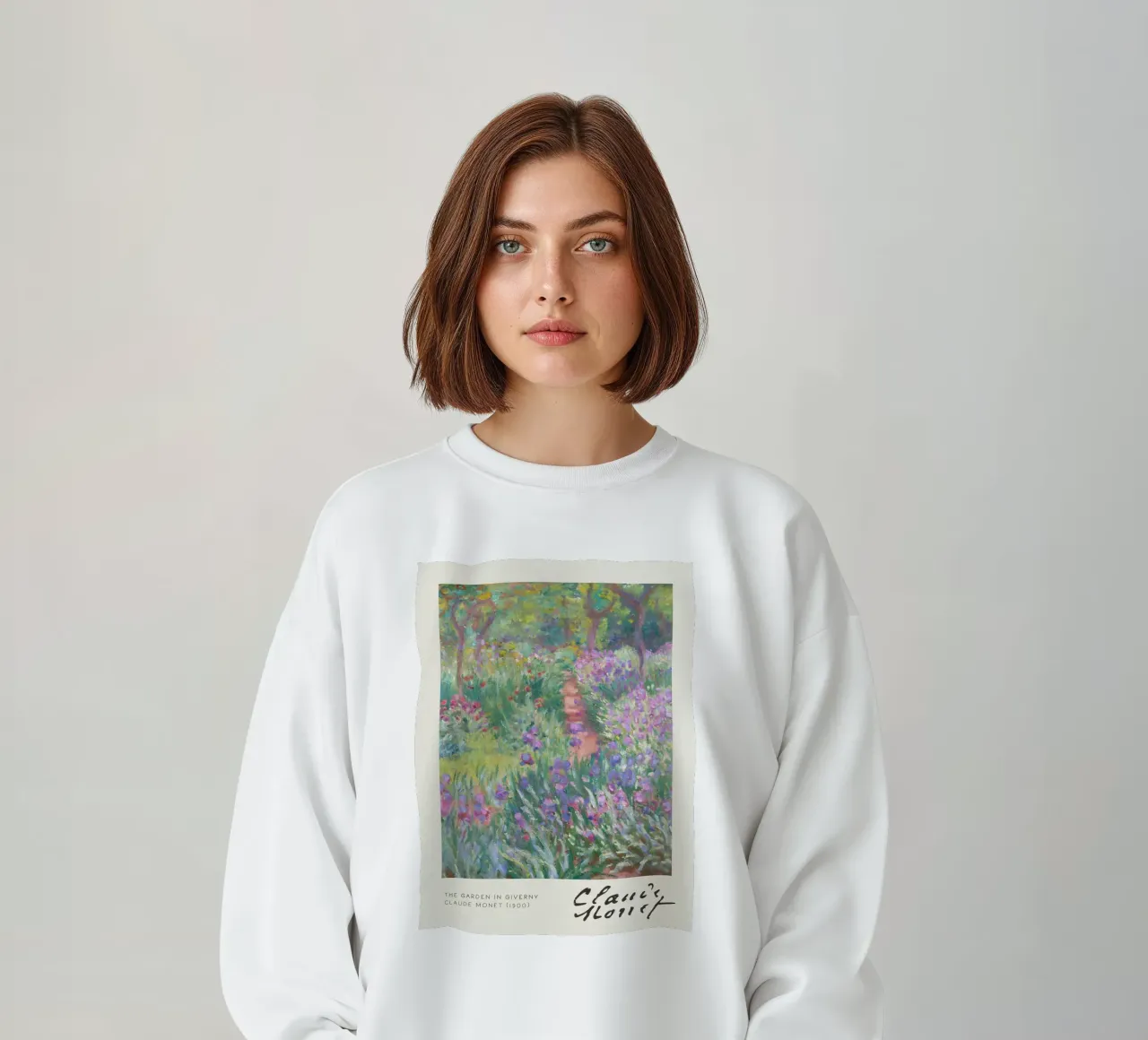 Claude Monet - De tuin in Giverny: impressionistische bloemenpracht sweatshirt van NorwesClub