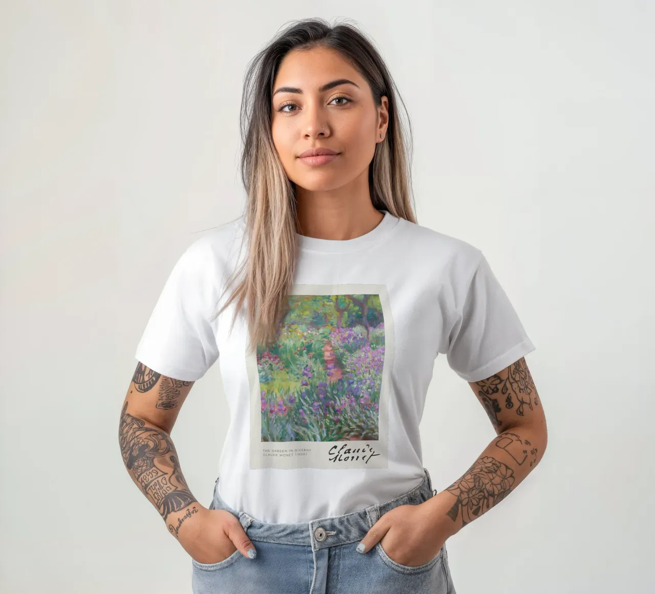 Claude Monet - Der Garten in Giverny: Impressionistischer Blumenschmuck T-Shirt von NorwesClub