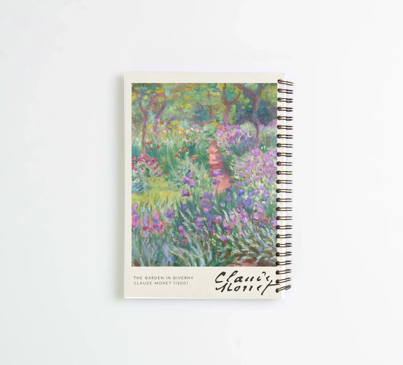 Claude Monet - The Garden in Giverny: Impressionist Floral P spiral notebook by NorwesClub