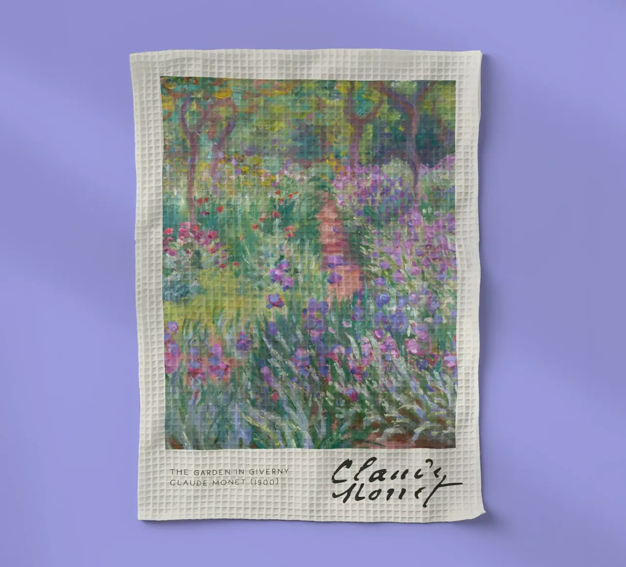 Claude Monet - Der Garten in Giverny: Impressionistischer Blumenschmuck Geschirrtuch von NorwesClub