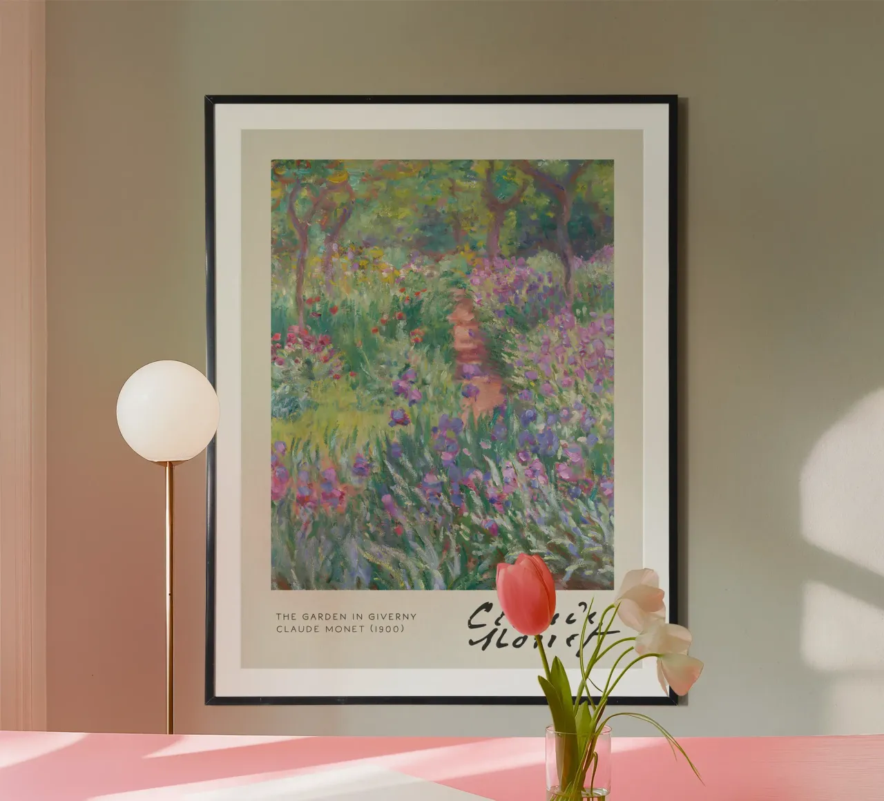 Claude Monet - The Garden in Giverny: Impressionist Floral P hahnemühle by NorwesClub