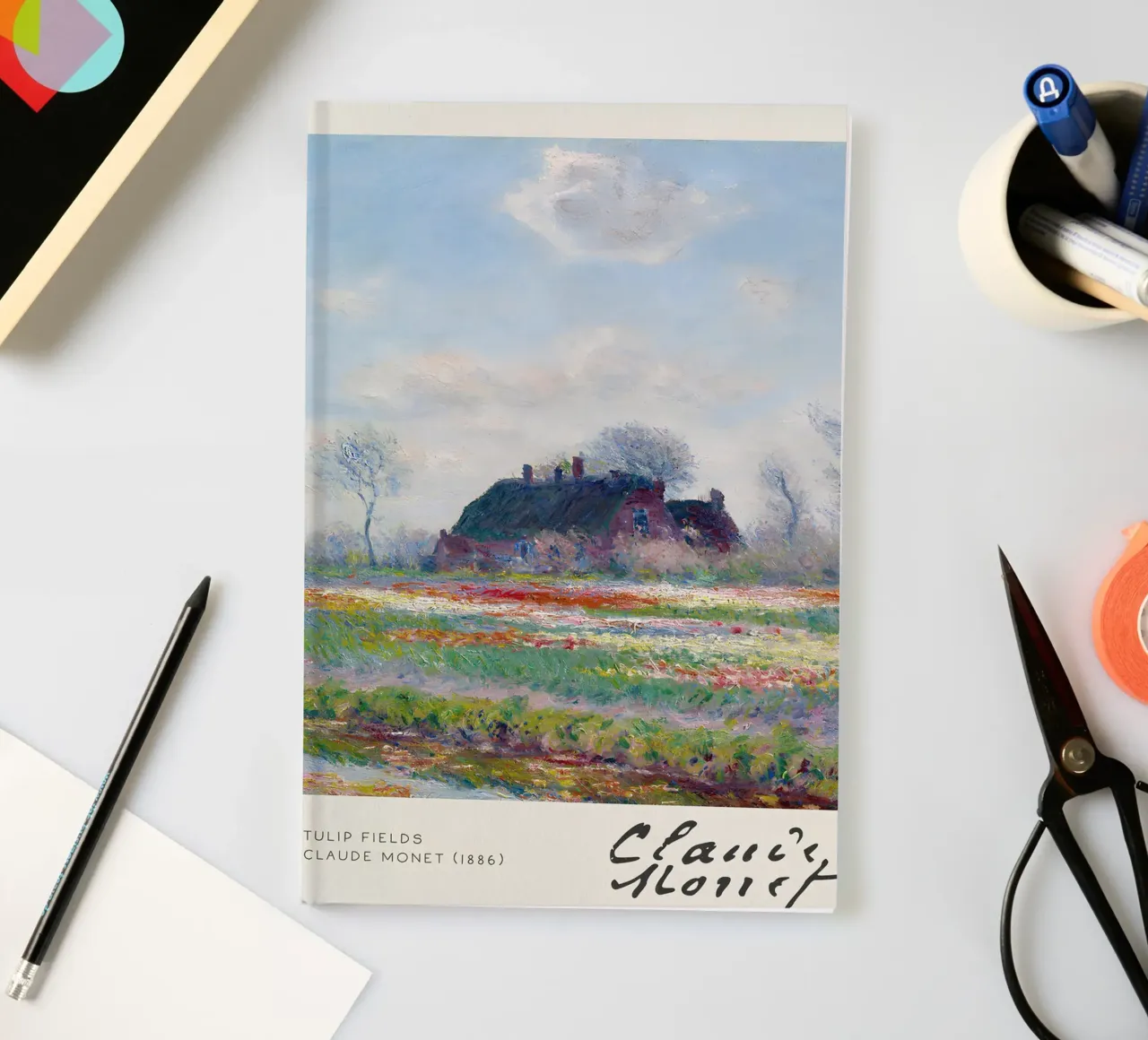 Claude Monet - Tulip Fields at Sassenheim: Impressionist Lan notebook by NorwesClub
