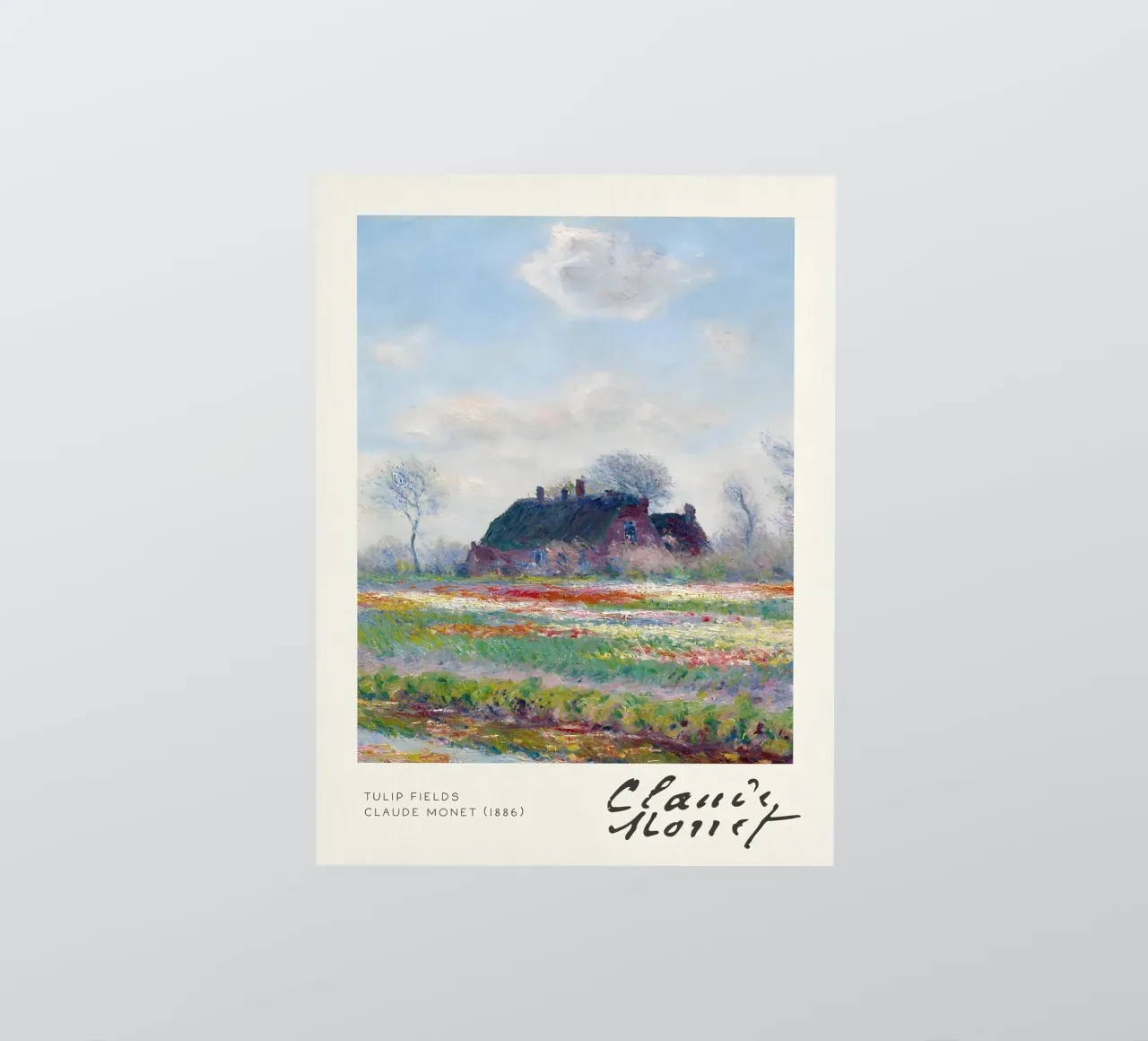 Claude Monet - Tulip Fields at Sassenheim: Impressionist Lan sticker by NorwesClub