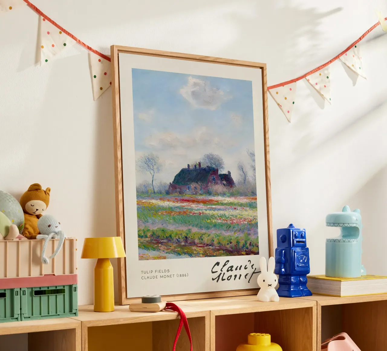 Claude Monet - Tulip Fields at Sassenheim: Impressionist Lan acrylic glass by NorwesClub