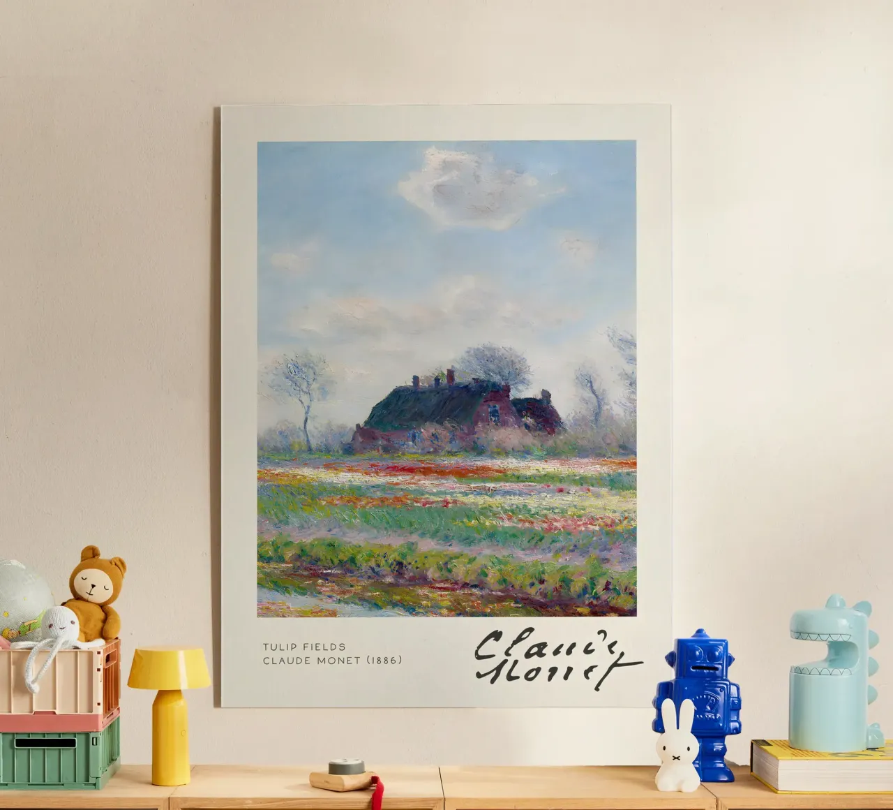 Claude Monet - Tulip Fields at Sassenheim: Impressionist Lan acrylic glass by NorwesClub