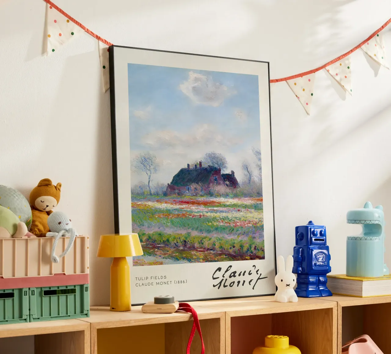 Claude Monet - Tulip Fields at Sassenheim: Impressionist Lan alu-dibond by NorwesClub