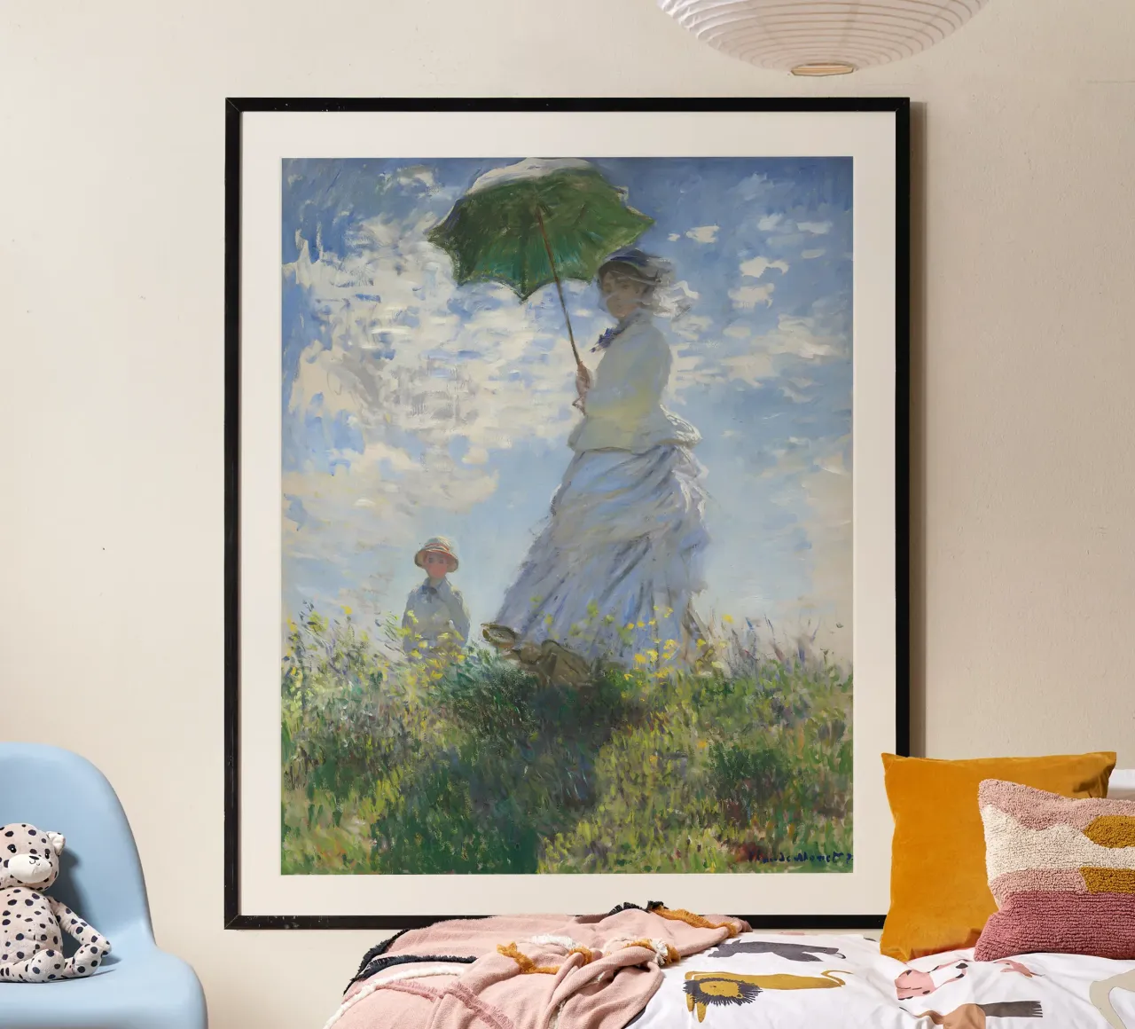 Claude Monet - Femme à l'ombrelle : figure impressionniste St. poster de NorwesClub