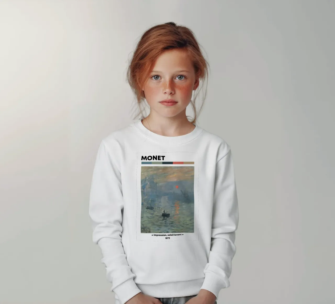 Claude Monet - Impressione, alba: stampa del capolavoro iconico felpa bambino da NorwesClub