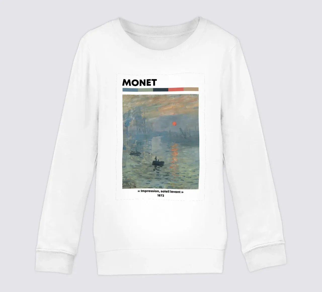 Claude Monet - Impressione, alba: stampa del capolavoro iconico felpa bambino da NorwesClub