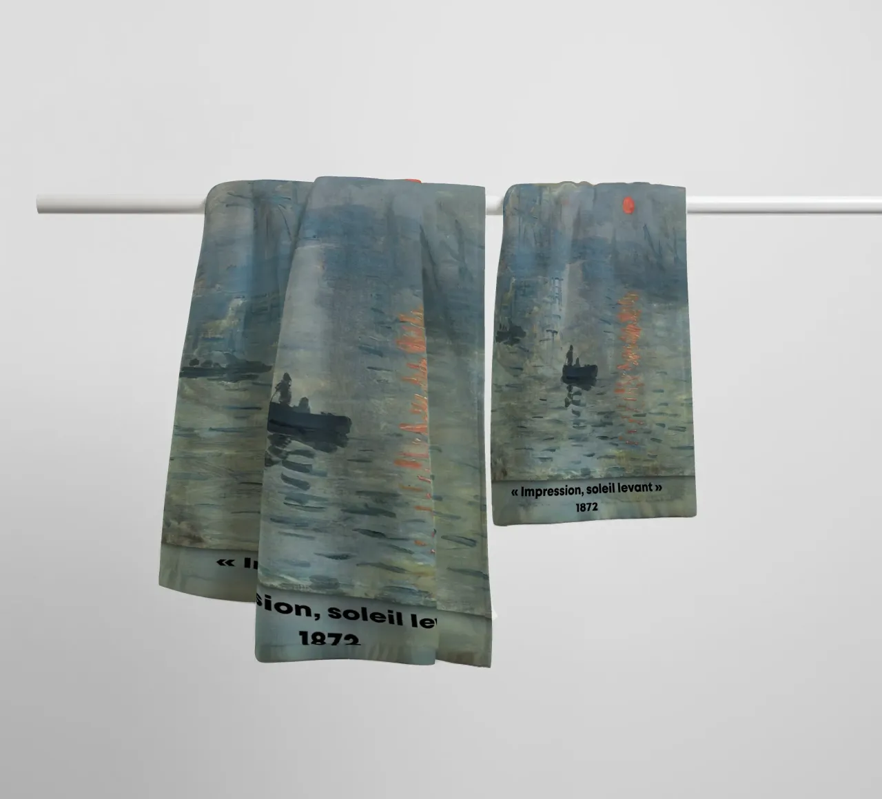 Claude Monet - Impressione, alba: stampa del capolavoro iconico asciugamano da bagno da NorwesClub