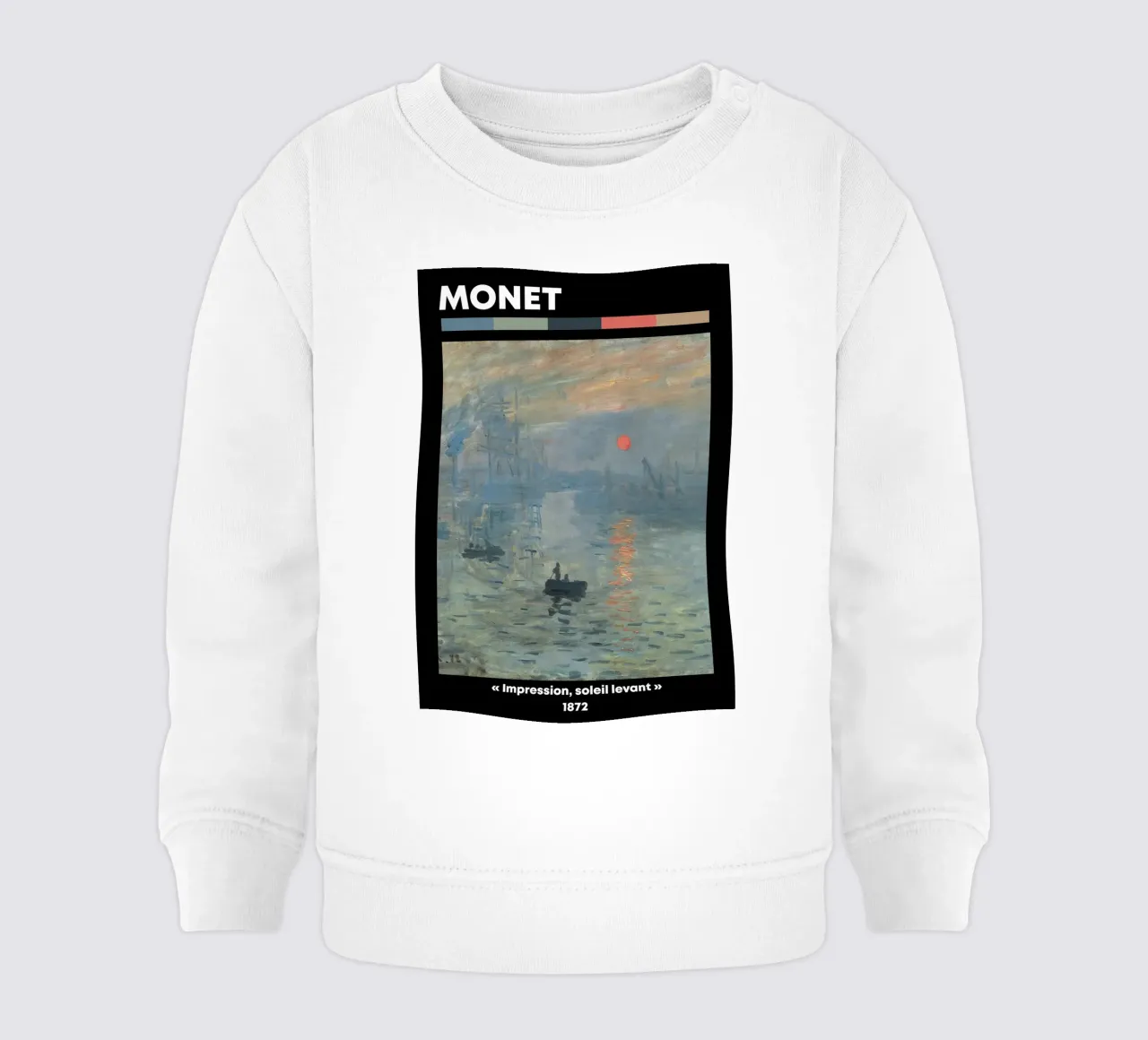 Claude Monet - Impression, Sunrise: Iconic Masterpiece Print baby sweatshirt by NorwesClub