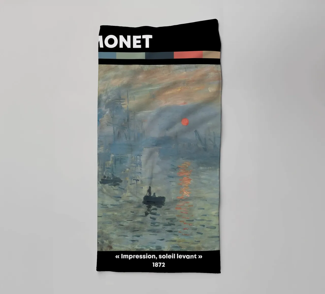 Claude Monet - Impressione, alba: stampa del capolavoro iconico asciugamano da bagno da NorwesClub