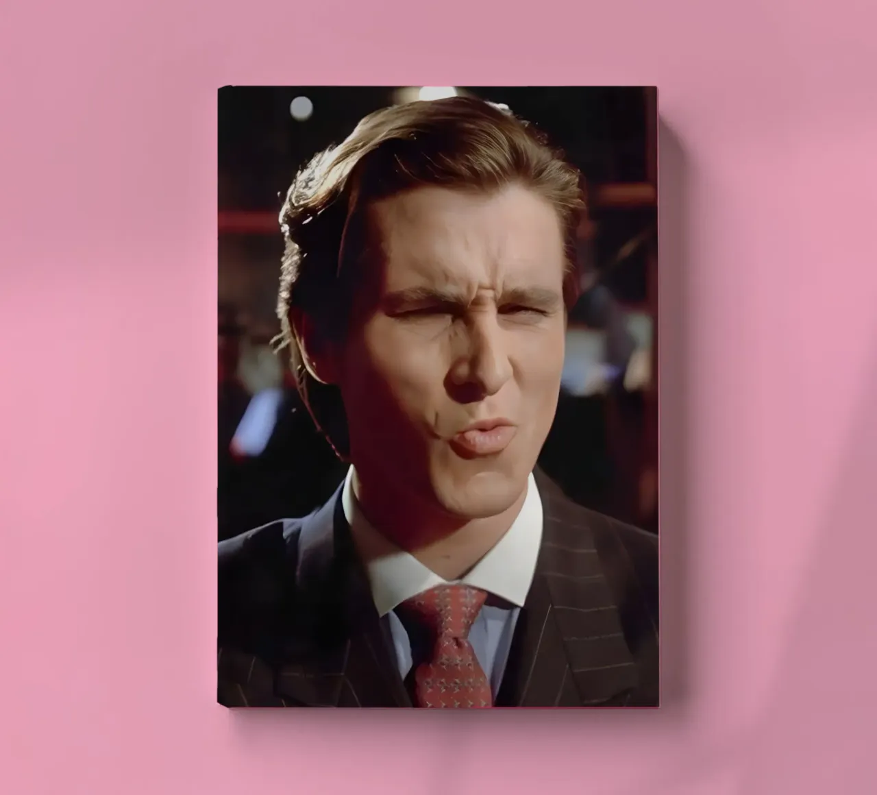 christian Bale notebook by Low poly art