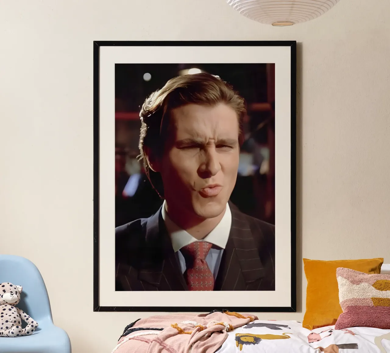 christian Bale carta hahnemühle da Low poly art