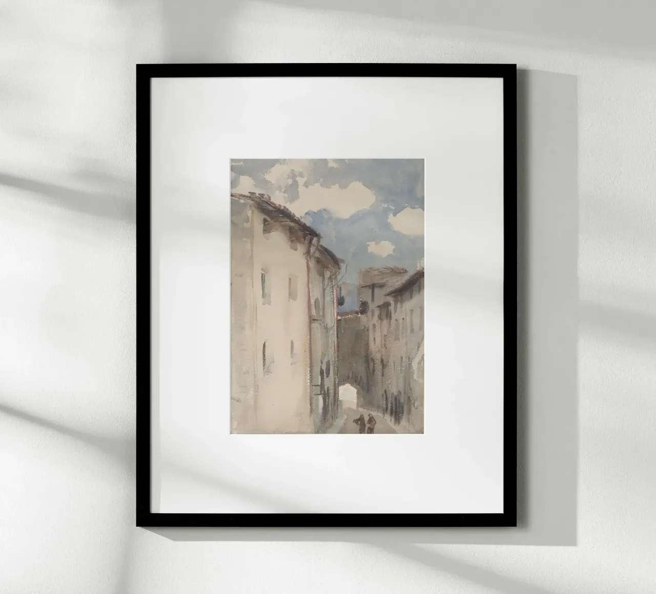 Roca Delpech: Via Camprodon, Impressionista, Scena di villaggio poster con telaio in alluminio da NorwesClub