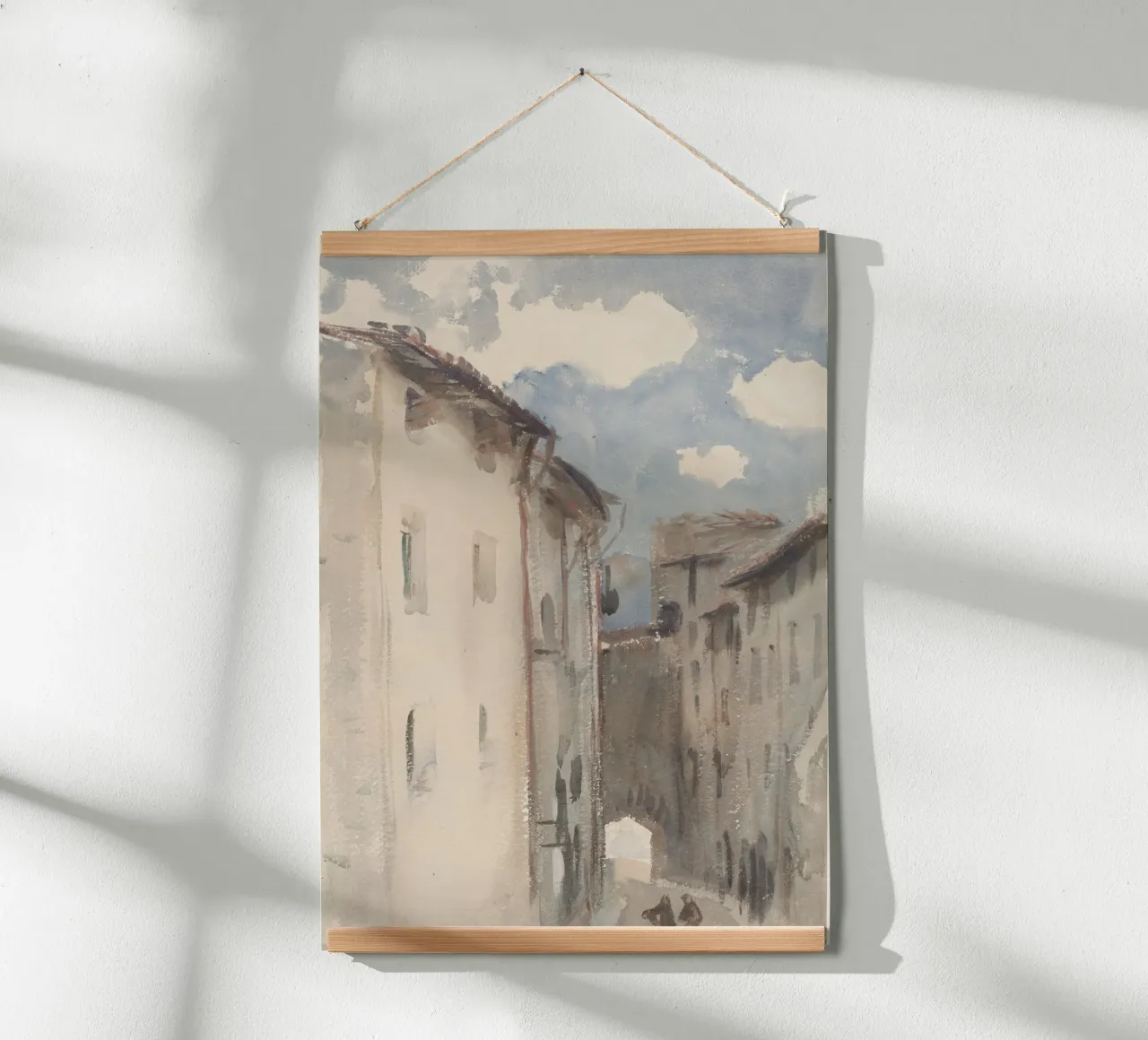 Roca Delpech: Via Camprodon, Impressionista, Scena di villaggio poster con telaio in alluminio da NorwesClub