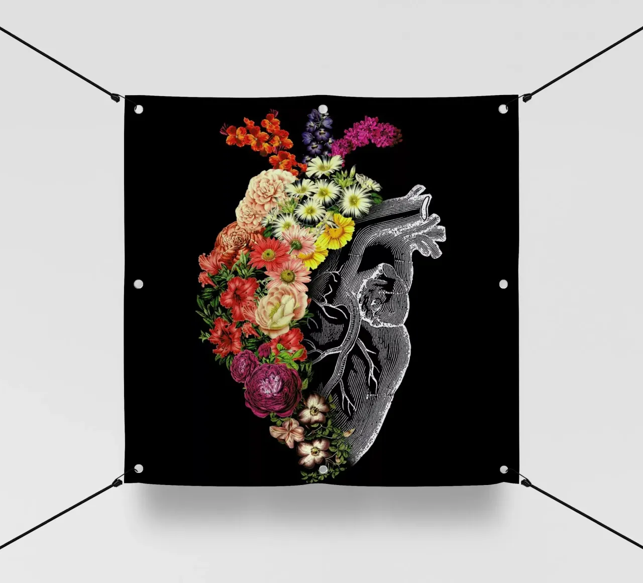 Flower Heart Spring telo in pvc da Tobe Fonseca