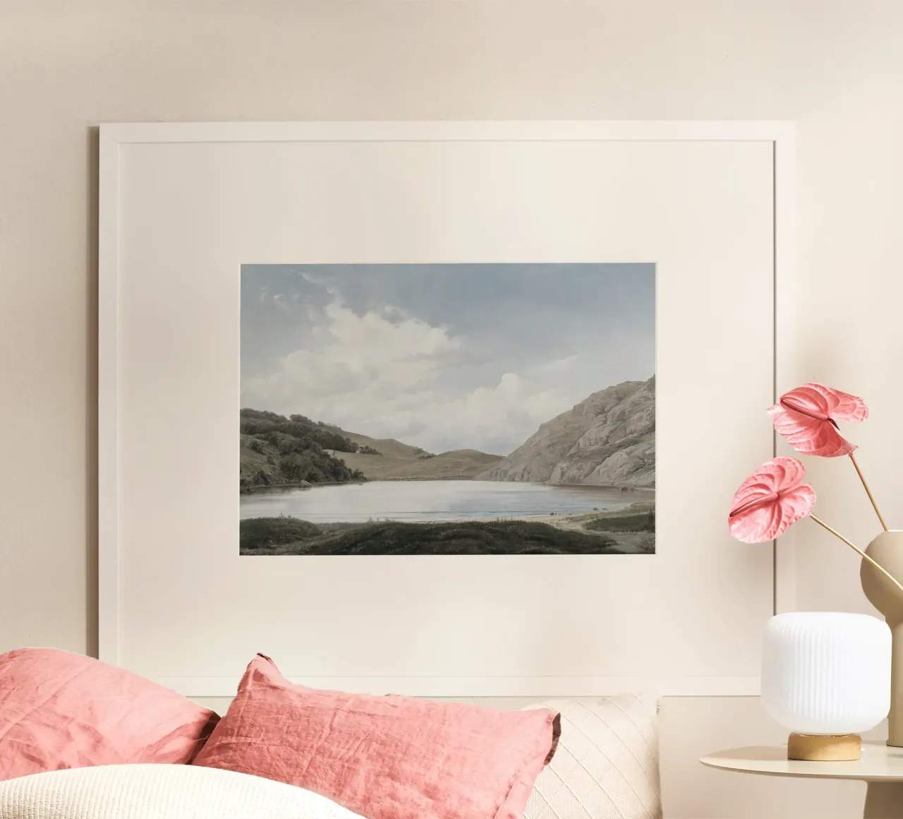 Drachmann: Hammersø-meer, romantisch landschap, serene natuur poster van NorwesClub