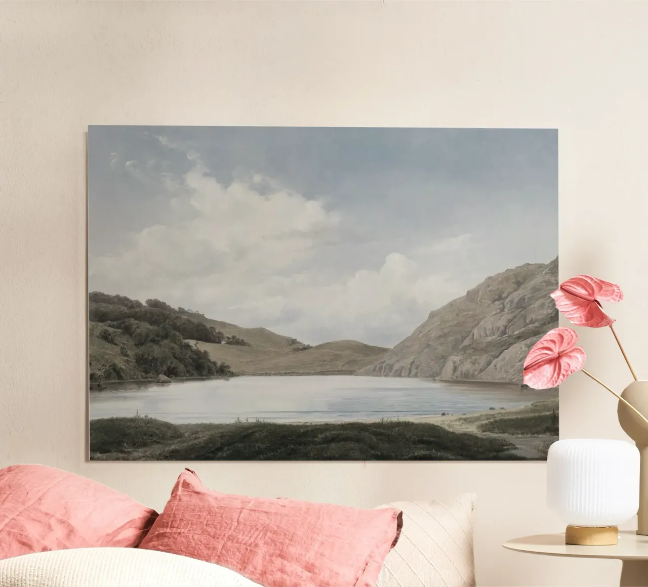 Drachmann: Hammersø-meer, romantisch landschap, serene natuur poster van NorwesClub