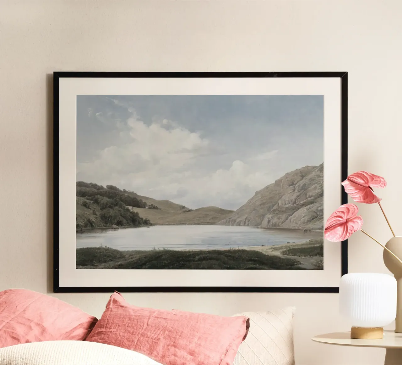 Drachmann: Hammersø-meer, romantisch landschap, serene natuur poster van NorwesClub